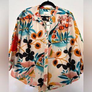 Women’s Anthropologie floral button-up